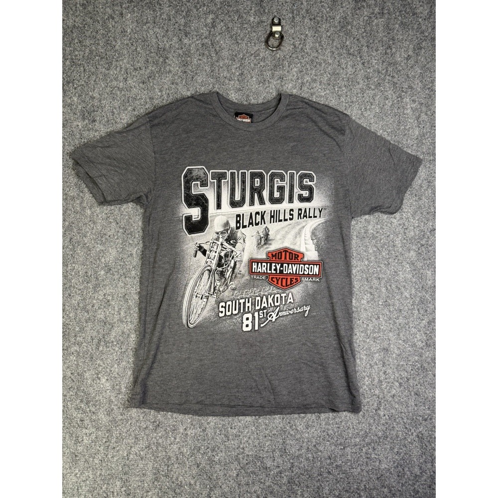 Men's Harley Davidson Sturgis Black Hills Rally T-Shirt Size Large 81st Ann.